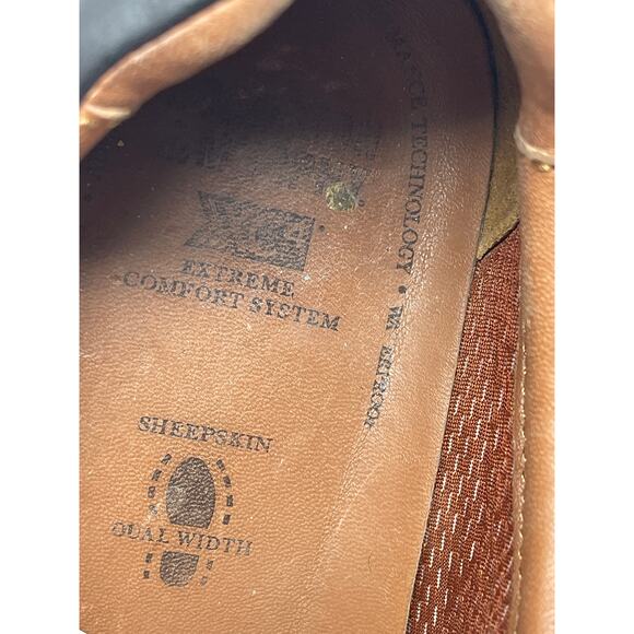 208985 MENS SHOE SIZE 10.5 M BLACK WATERPROOF LEATHER LACE UP JOHNSTON & MUPRHY - Picture 7 of 10